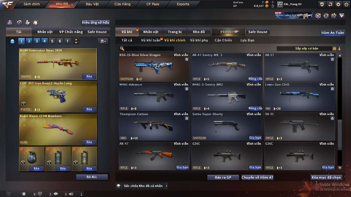 shop acc cf uy tin gia re